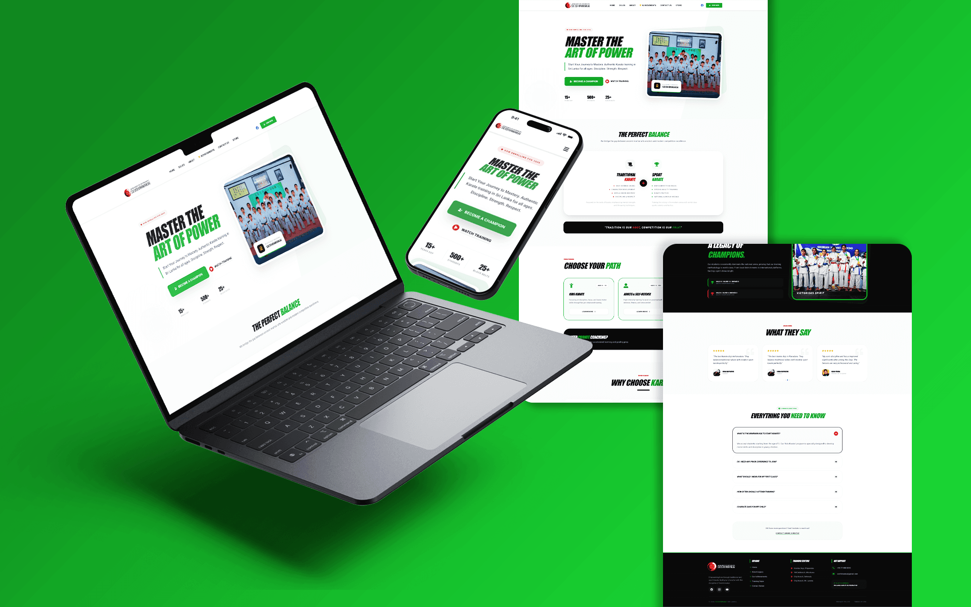 Karate Dojo Website & Order Management System
